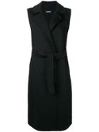 's Max Mara Sleeveless Belted Coat - Black