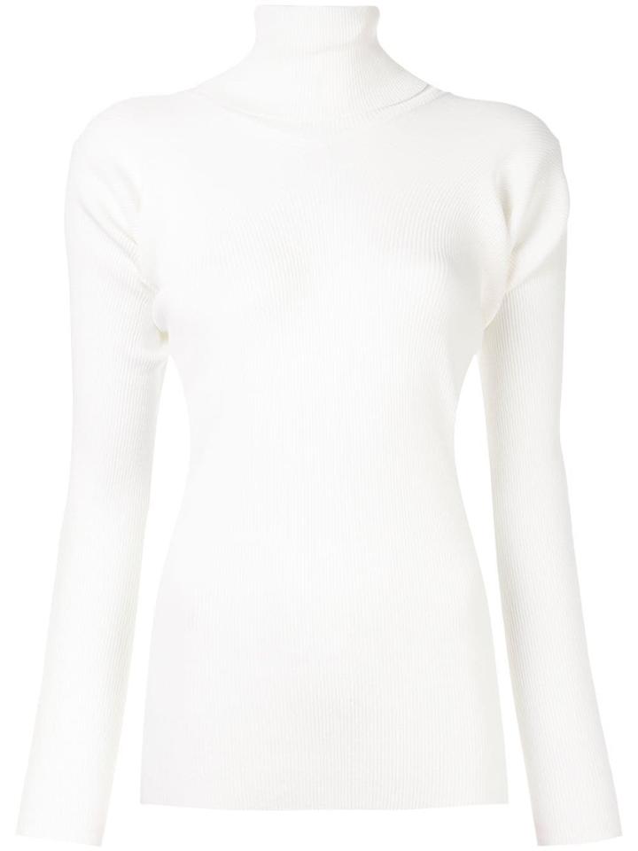 Le Ciel Bleu Ribbed Knit Top - White