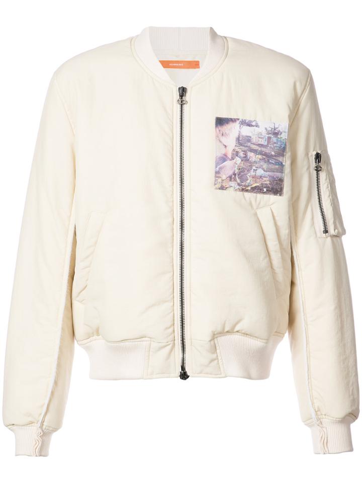 Komakino Graphic Print Bomber Jacket - Yellow & Orange