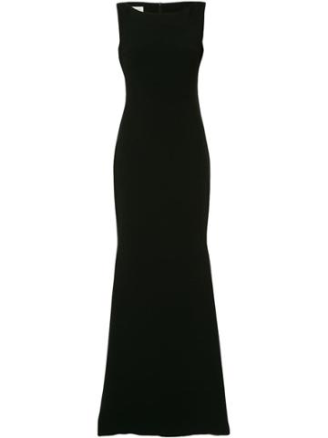 Isabel Sanchis Sleeveless Boatneck Fishtail Gown - Black