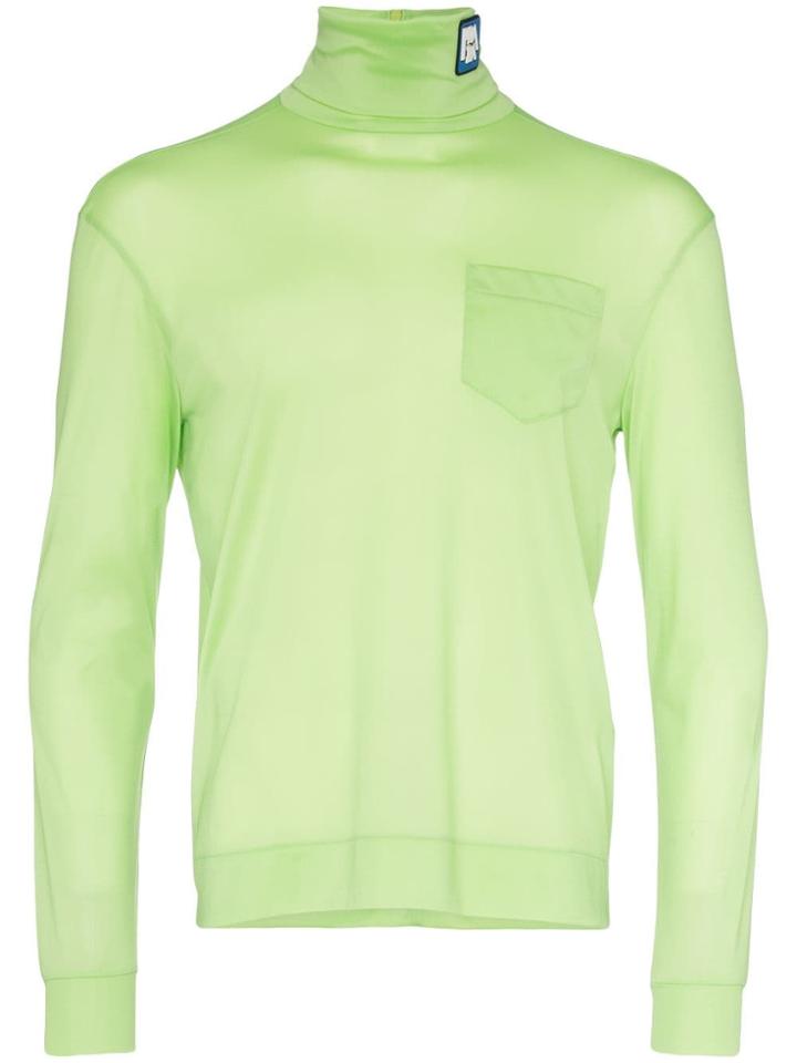 Prada Roll Neck Long Sleeved T-shirt - Green