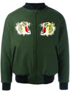 Lc23 Tiger Bomber Jacket, Men's, Size: Large, Green, Virgin Wool/cashmere/nylon/polyamide