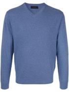 D'urban V-neck Jumper - Blue