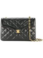 Chanel Pre-owned Quilted Cc Chain Shoulder Bag - Black