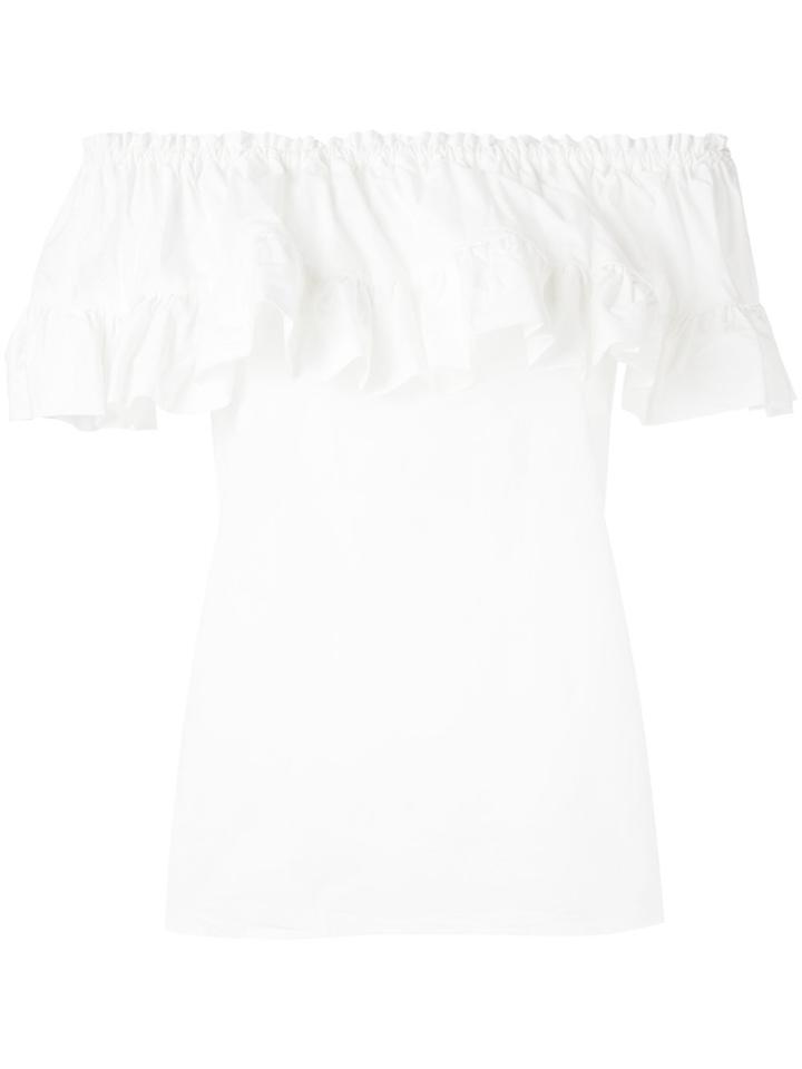 Hache Ruffled Blouse - White