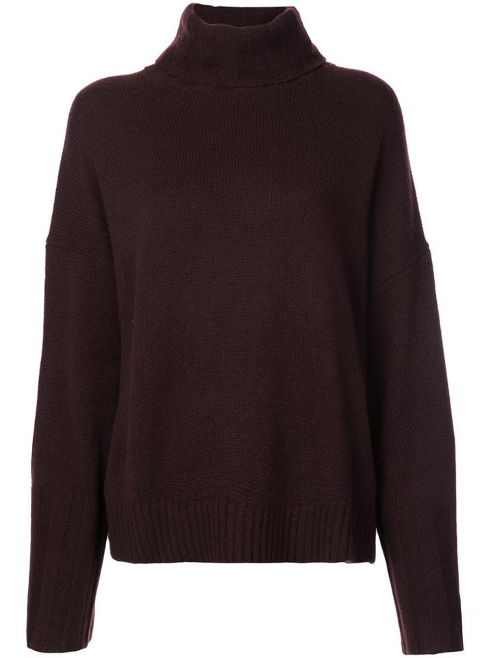 Nili Lotan Oversized Roll Neck Jumper - Red