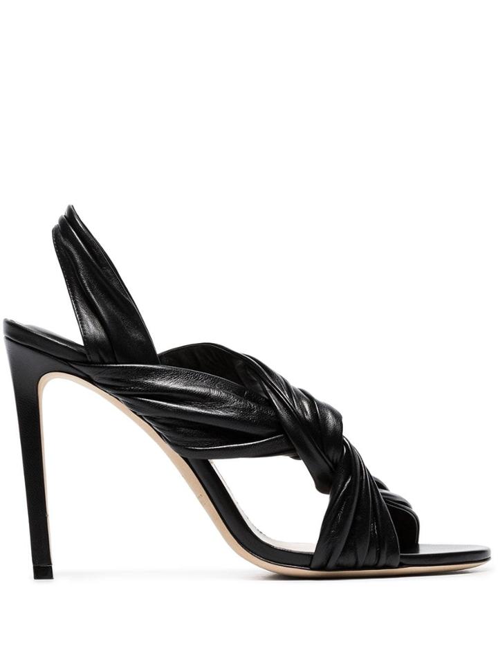 Jimmy Choo Black Lalia 100 Slingback Sandals