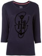 Tommy Hilfiger Tommy X Gigi Hadid Anchor Print Fine Knit Jumper, Women's, Size: Medium, Blue, Cotton