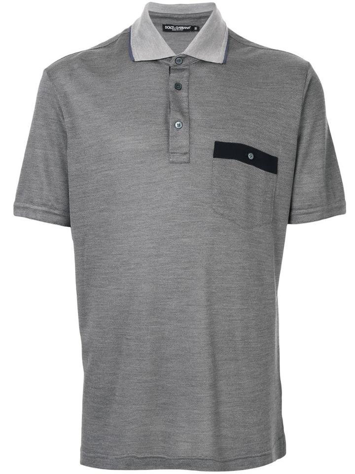 Dolce & Gabbana Short Sleeved Polo Shirt - Grey
