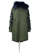 Night Market Floral Embellished Parka Coat