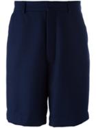 Ami Alexandre Mattiussi Large Bermuda Shorts, Men's, Size: 40, Blue, Virgin Wool