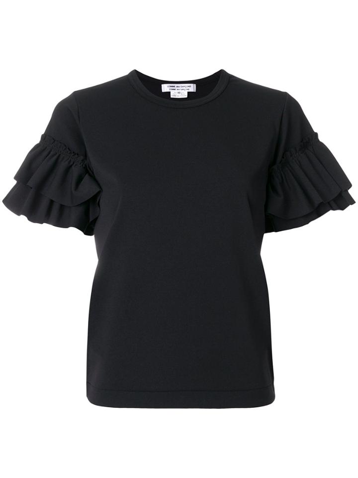 Comme Des Garçons Comme Des Garçons Ruffle Sleeve T-shirt - Black