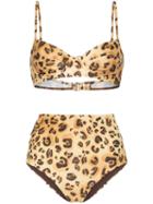 Mara Hoffman Lydia Leopard Print Bikini - Brown