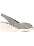 Castañer Dayana Wedge Espadrilles, Women's, Size: 40, Grey, Cotton/raffia/rubber