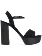 Casadei Embellished Platform Sandals - Black