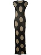 Uma Wang Polka Dot Maxi Dress - Multicolour