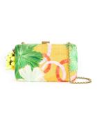 Serpui Embroidered Shoulder Clutch, Women's, Yellow/orange