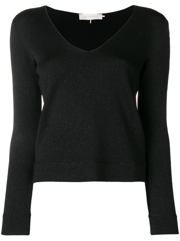 L'autre Chose V-neck Jumper - Black