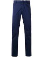 Z Zegna Plain Chinos, Men's, Size: 54, Blue, Cotton/spandex/elastane