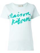 Maison Kitsuné 'handwriting' T-shirt, Women's, Size: Xs, Green, Cotton
