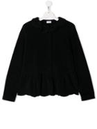 Il Gufo Teen Velvet Pleated Jacket - Blue