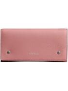Burberry Two-tone Leather Continental Wallet - Pink & Purple