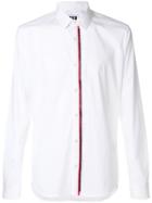 Les Hommes Urban Zip Trim Detail Shirt - White