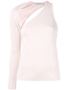Christopher Esber One-shoulder Ribbed Top - Pink