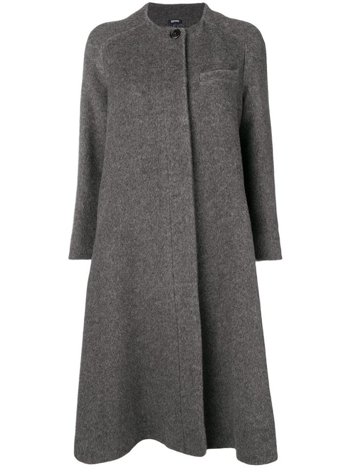 Jil Sander Navy Concealed Front Coat - Grey