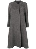 Jil Sander Navy Concealed Front Coat - Grey