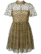 Valentino Star Embroidered Veletta Dress