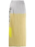 Pleats Please Issey Miyake Printed Midi Skirt - Grey
