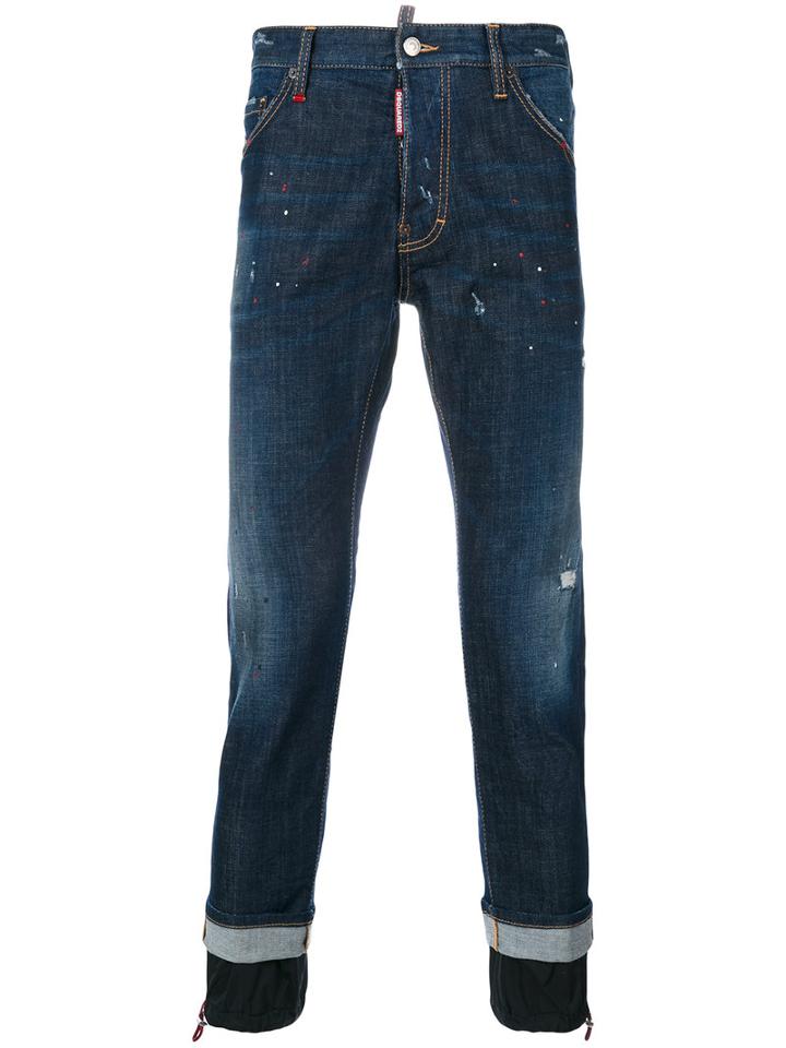 Dsquared2 - Elasticated Cuff Cool Guy Jeans - Men - Cotton/polyester/spandex/elastane - 46, Blue, Cotton/polyester/spandex/elastane
