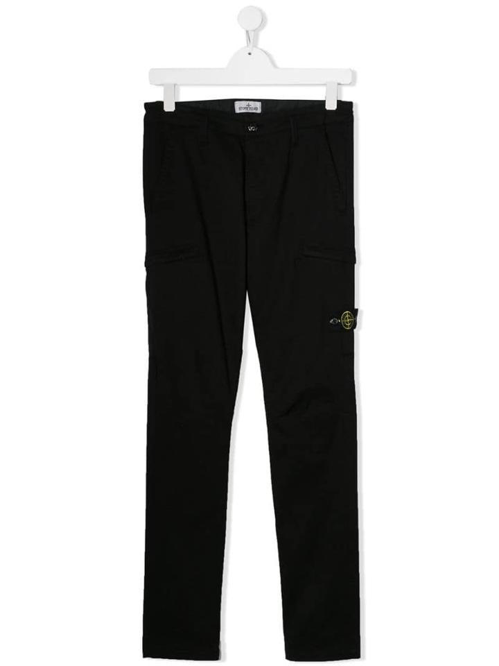 Stone Island Junior Teen Casual Trousers - Black