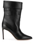 Francesco Russo Pointed High Heel Ankle Boots - Black