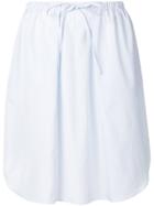 Jil Sander Navy Drawstring Skirt - Blue