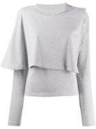 Mm6 Maison Margiela Long Sleeved Knitted Top - Grey