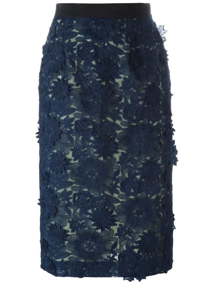 Marco Bologna Floral Macramé Skirt