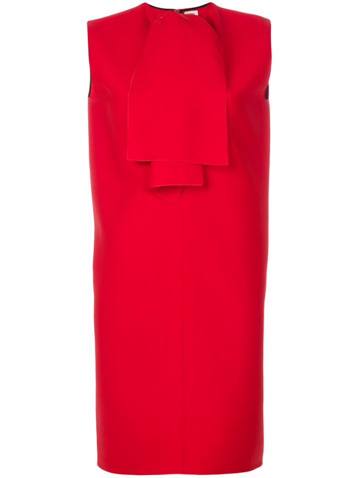 Maison Rabih Kayrouz Tied Neck Shift Dress - Red