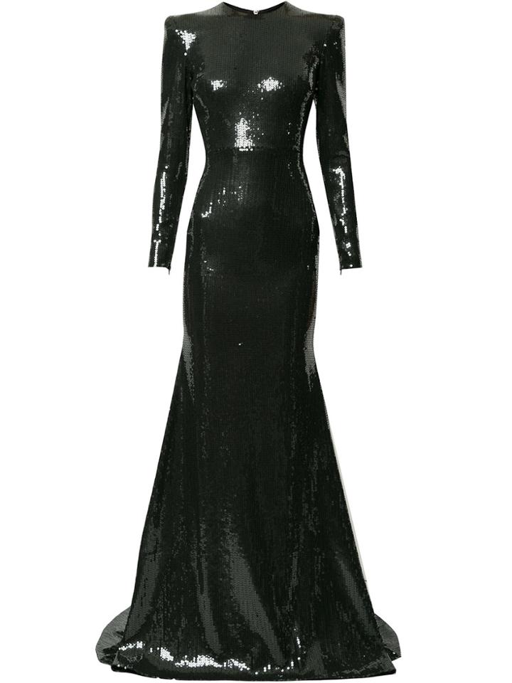 Alex Perry Lane Crepe Gown - Black
