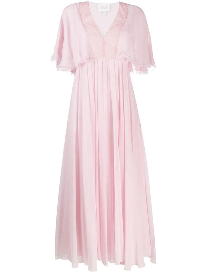 Giambattista Valli Lace Detail V-neck Dress - Pink