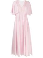 Giambattista Valli Lace Detail V-neck Dress - Pink