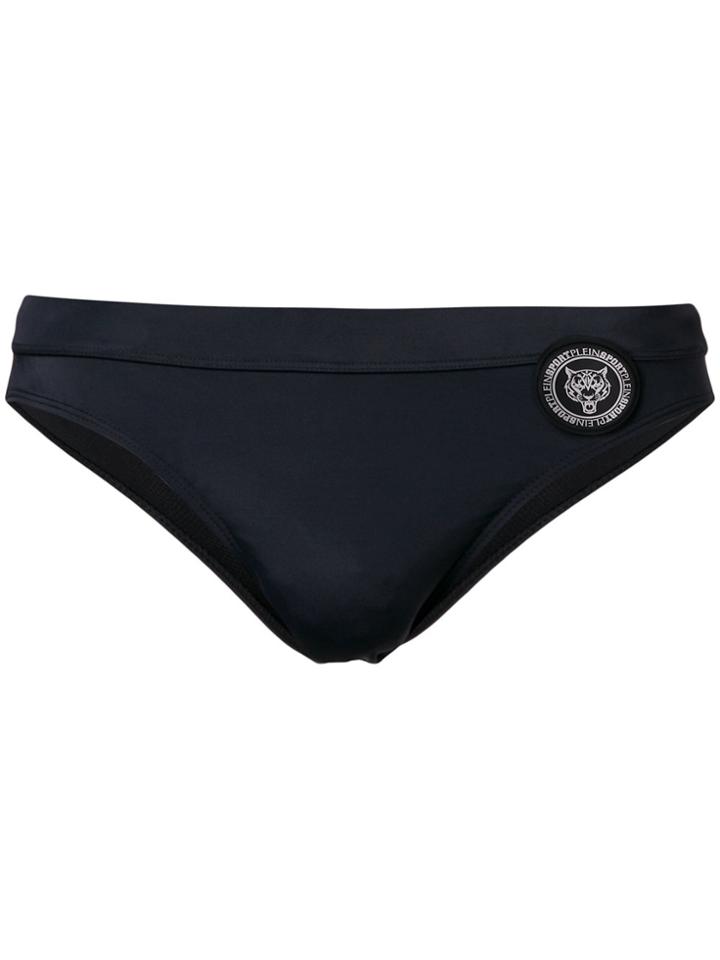 Plein Sport Logo Patch Swim Briefs - Black