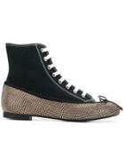 Marco De Vincenzo Sneaker Ballerina Hybrid Boots - Black