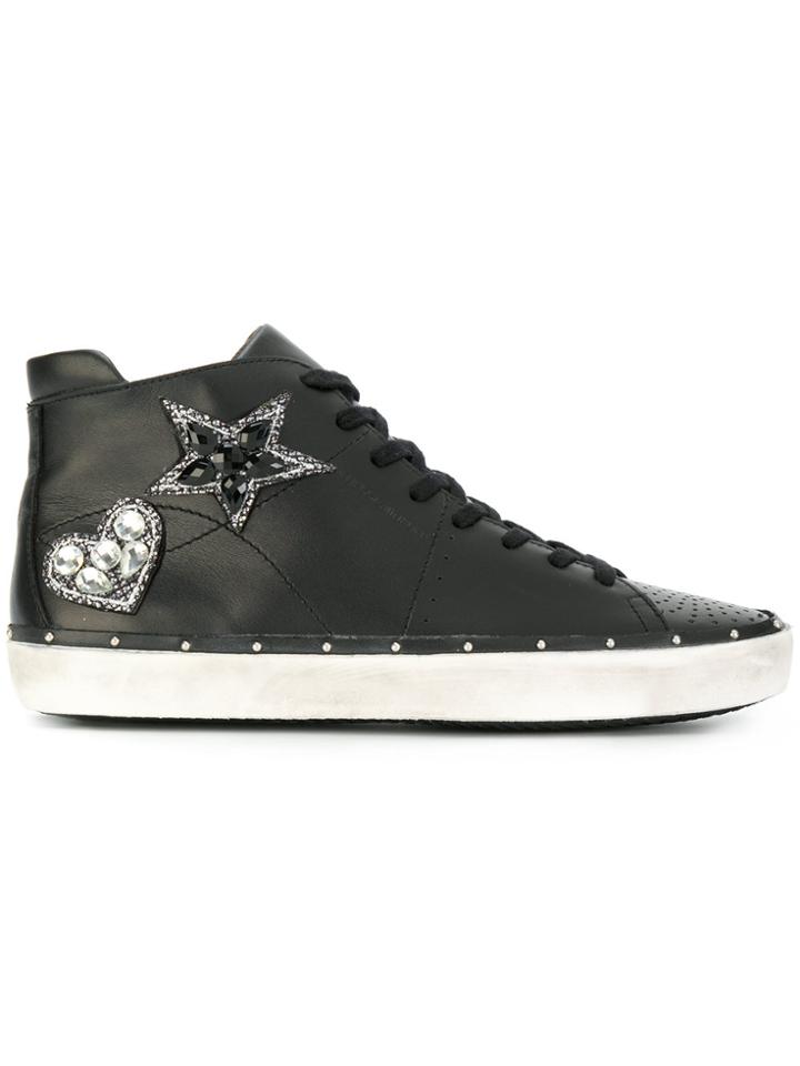 Rebecca Minkoff Michell Swarovski Embellished Hi-top Sneakers - Black