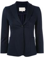 L'autre Chose - Single Breasted Blazer - Women - Cotton/spandex/elastane - 40, Blue, Cotton/spandex/elastane