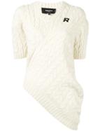 Rochas Asymmetric Knitted Top - White