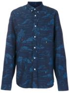 Kenzo Mountain Print Button-down Shirt - Blue