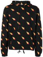 Mcq Alexander Mcqueen Swallow Flame Printed Hoodie - Black