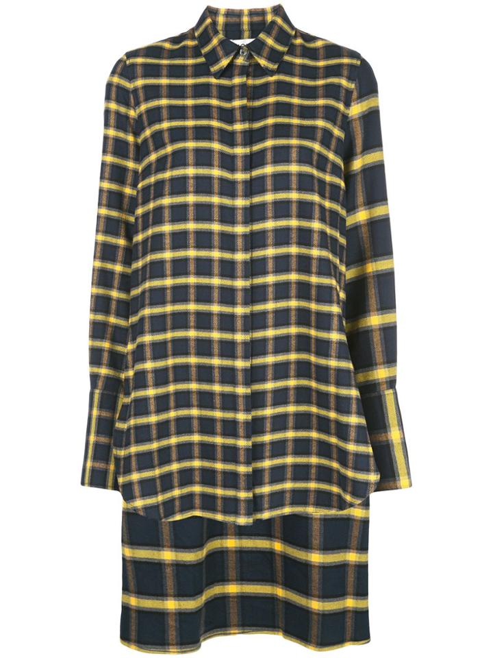 Monse Check Print Shirt - Blue